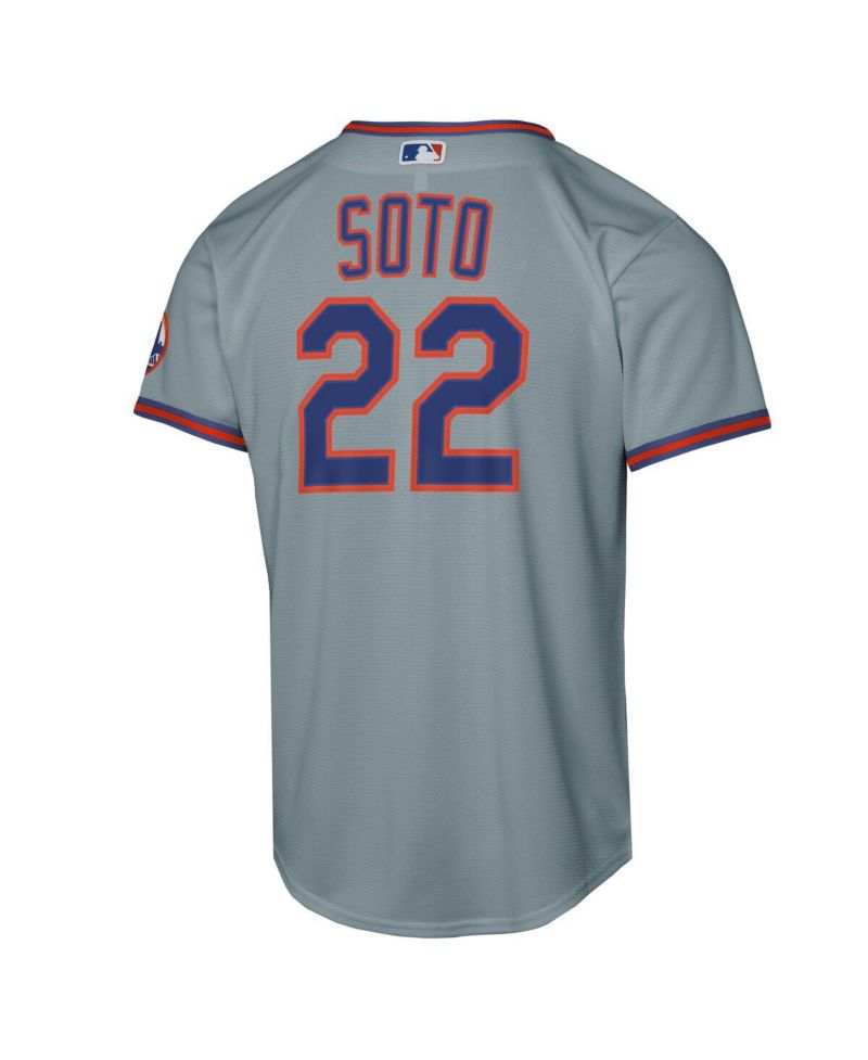 Big Boys and Girls Juan Soto Gray New York Mets Road Stadium Player Jersey