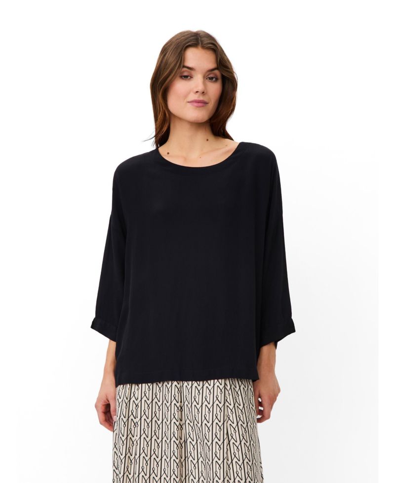 Women's Mabecca Round Neck Draped Blouse