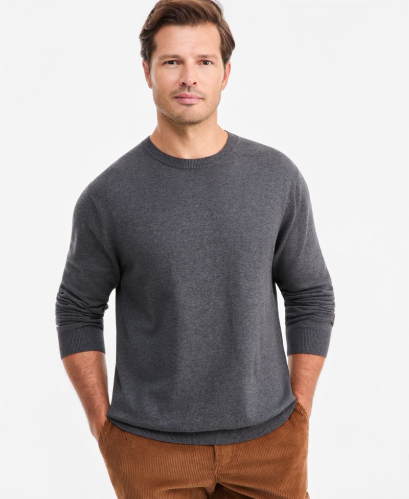 Men's Supima Cotton Crewneck Sweater, Macy's Exclusive