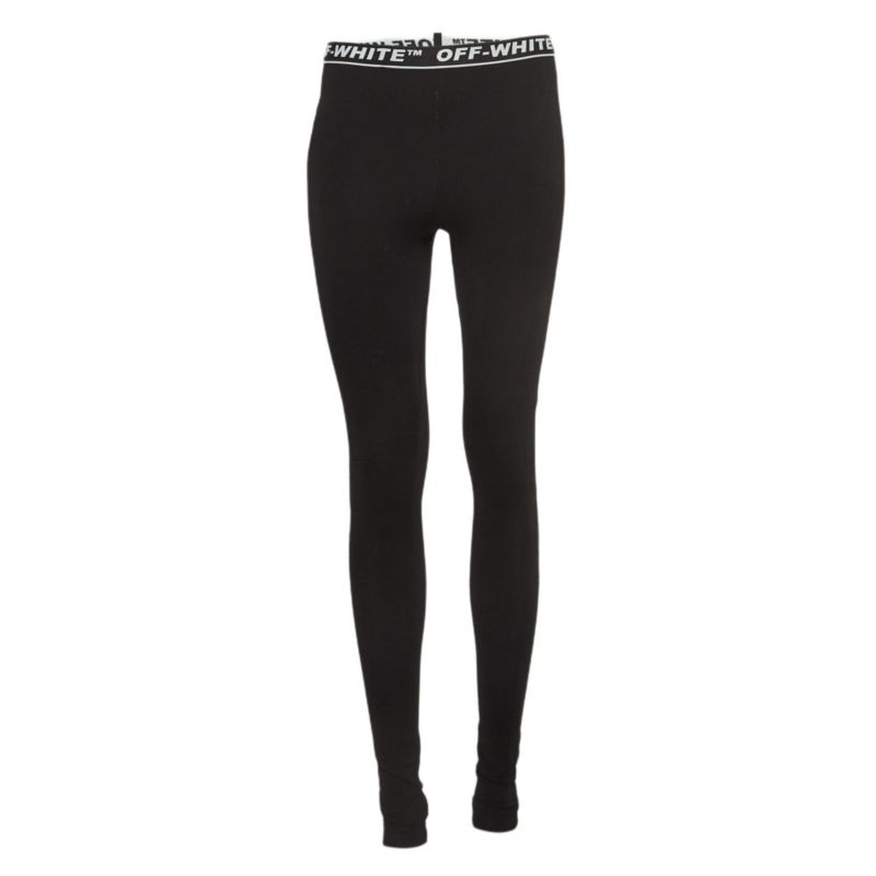 Women's Black Logo Intarsia Knit Active Wear Leggings