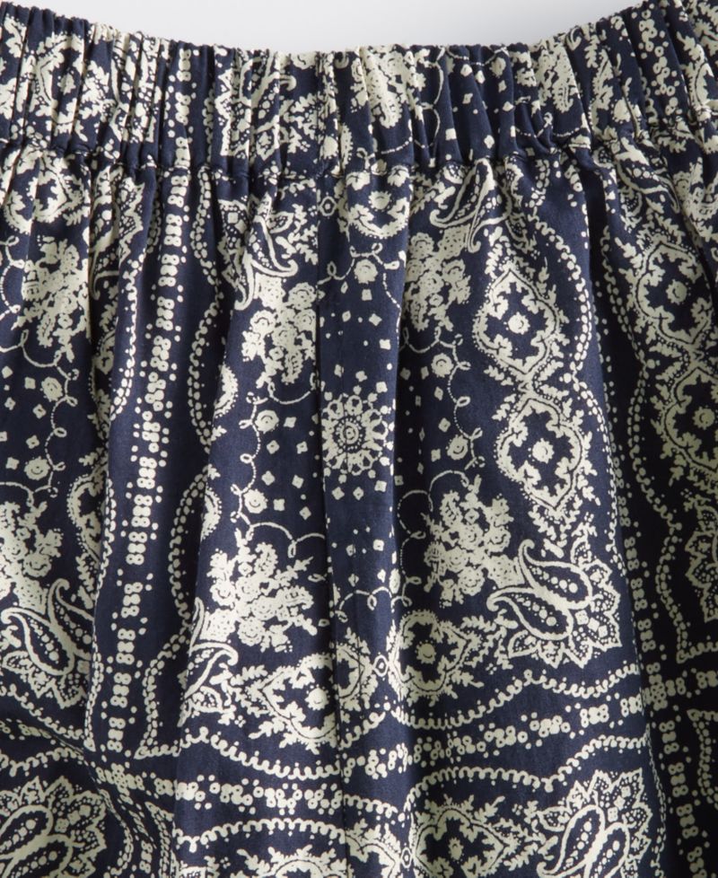 Women's Bandana Cotton Pull-On Midi Skirt