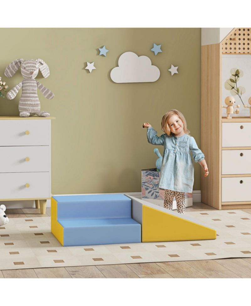 2 Piece Plush Soft Kids Playset to Climb and Crawl, Contemporary