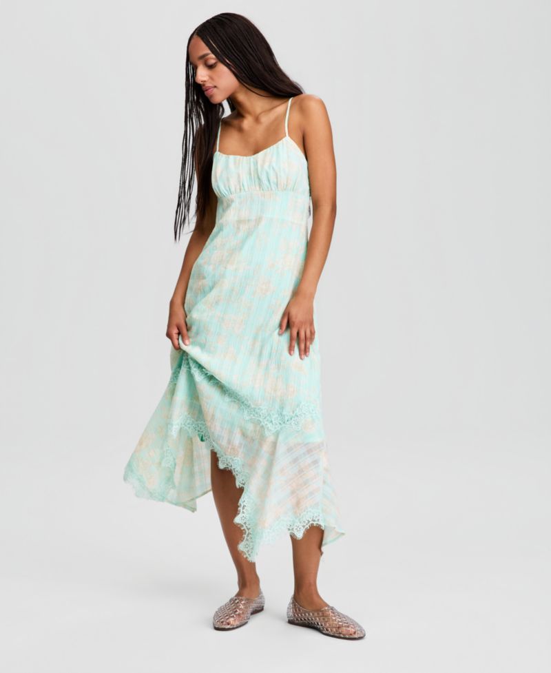Women's Textured Scoop-Neck Slip Dress