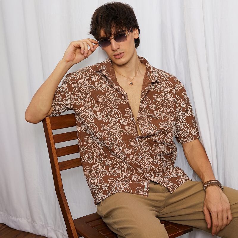Lined Halo-Striped Shirt