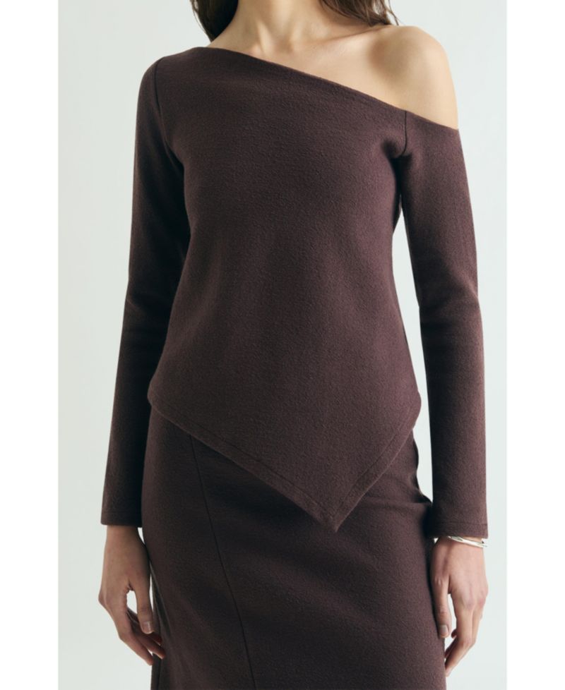 Women's Asymmetrical Neckline Top