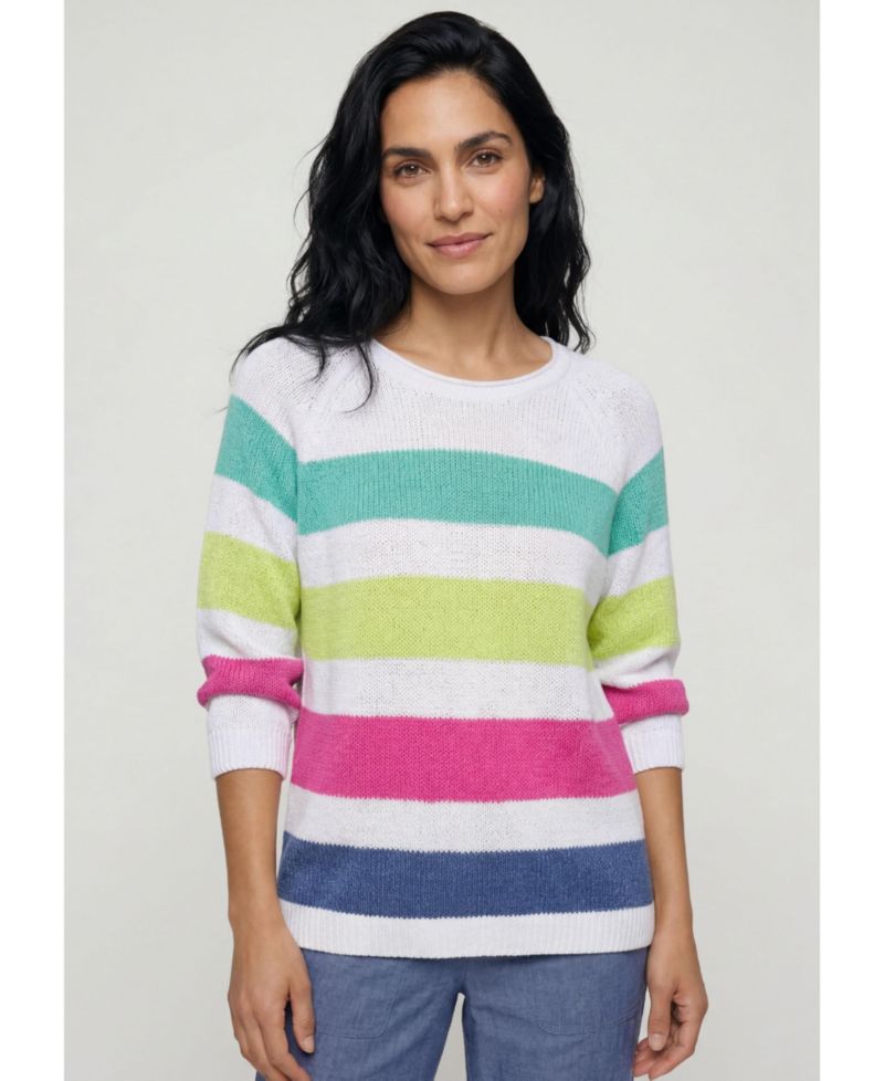 Women's Stripe Tape Yarn Sweater