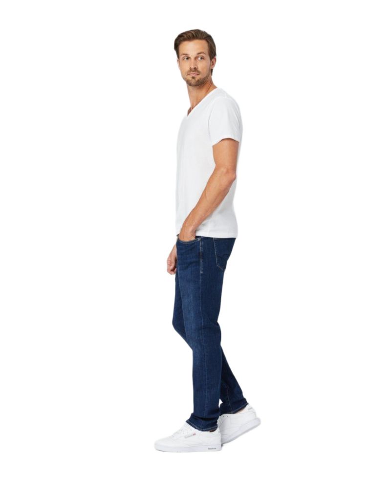 Men's Matt Straight-Leg Dark-Wash Relaxed-Fit Jeans