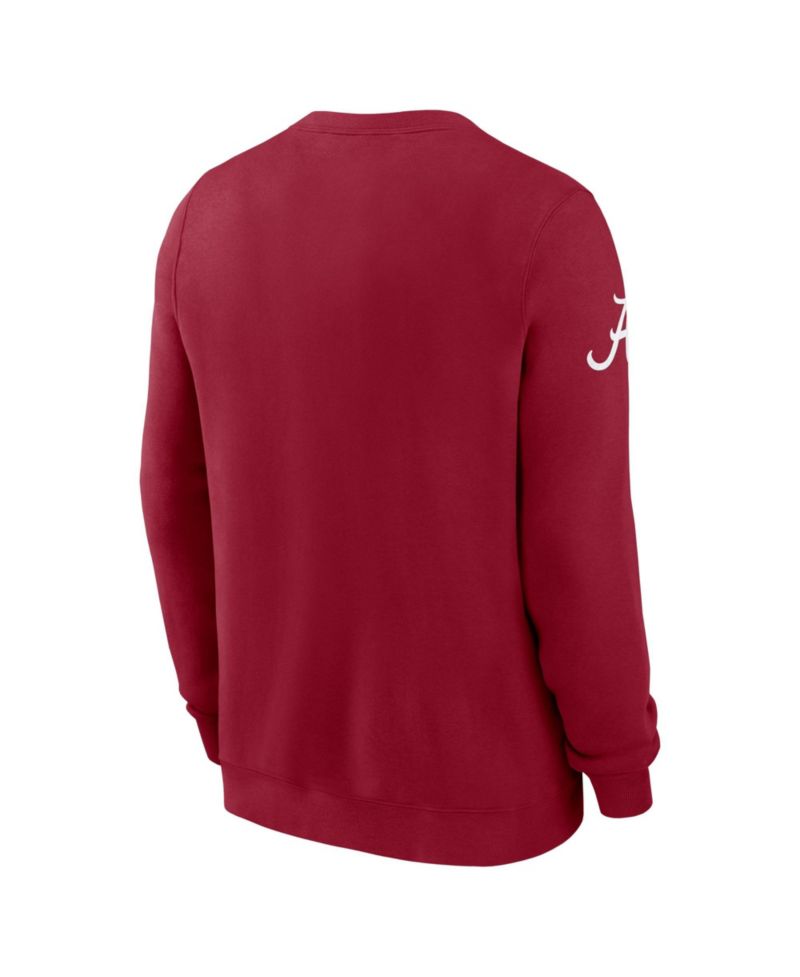 Men's Alabama Crimson Tide Alabama Sideline Club Long-Sleeve Pullover Sweatshirt