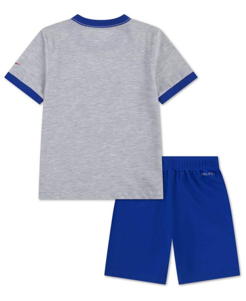 Boys' 2T-7 Dri-FIT Baseball Character Short-Sleeve T-Shirt and Shorts, 2-Piece Set