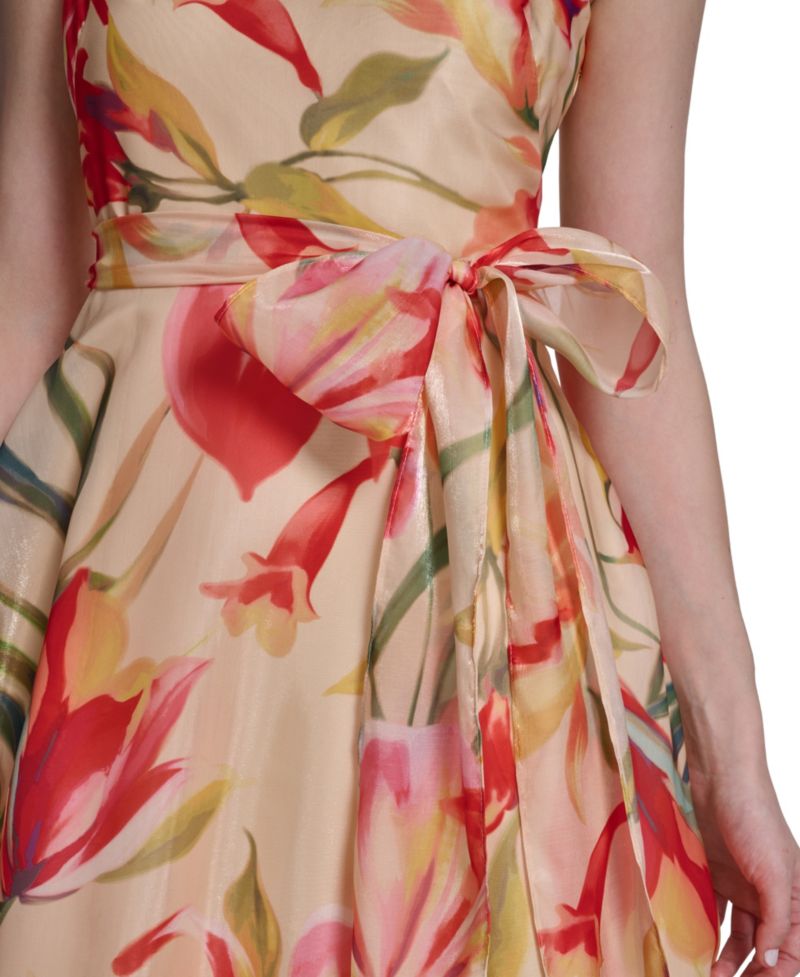Women's One-Shoulder Sleeveless Ball Gown