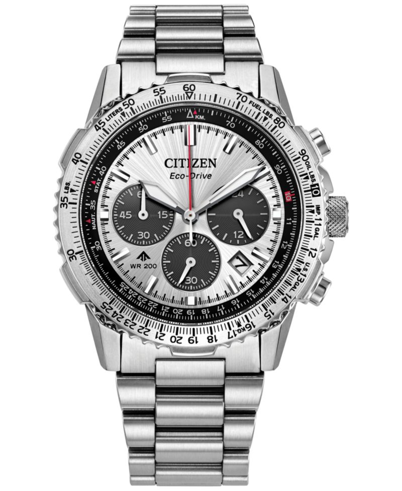 Men's Promaster Air Navihawk Silver-Tone Stainless Steel Bracelet Watch 40mm