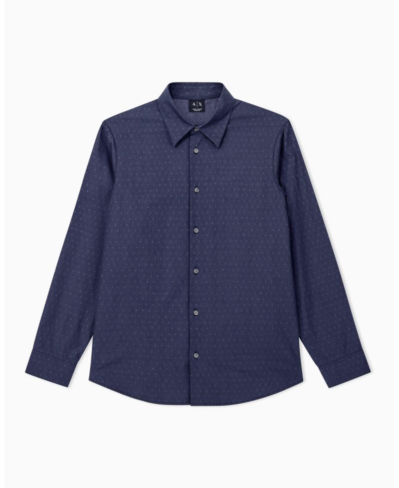 Men's Cotton Jacquard Woven Shirt