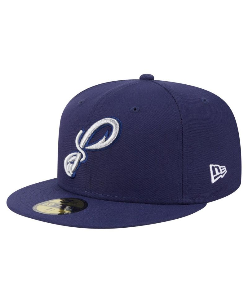 Men's Navy Pensacola Blue Wahoo's Authentic Collection 59FIFTY Fitted Hat
