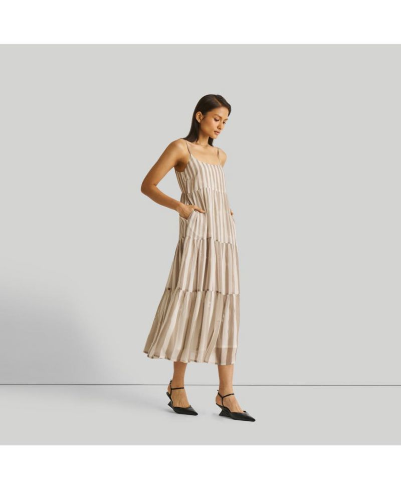 Women's Strappy Tiered Maxi Dress