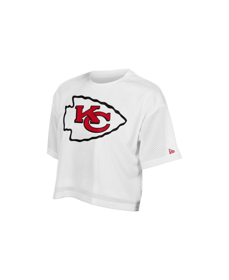 Women's Kansas City Chiefs Cropped Boxy Mesh T-Shirt