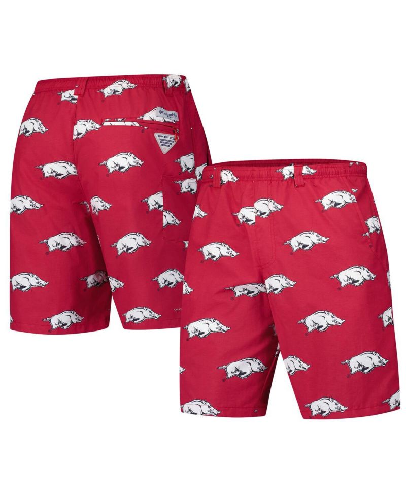 Men's Cardinal Arkansas Razorbacks PFG Backcast III Omni-Shade Shorts
