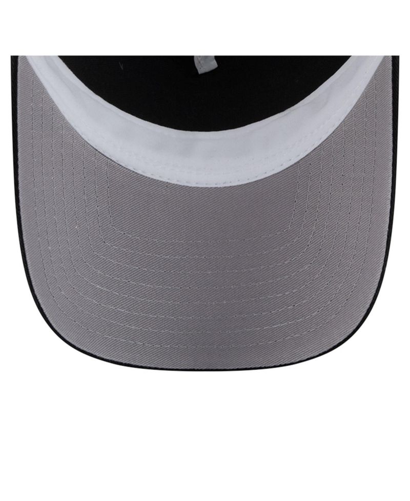 Men's Black/White Philadelphia Flyers Skater Patch A-Frame 9FORTY Adjustable Trucker Hat