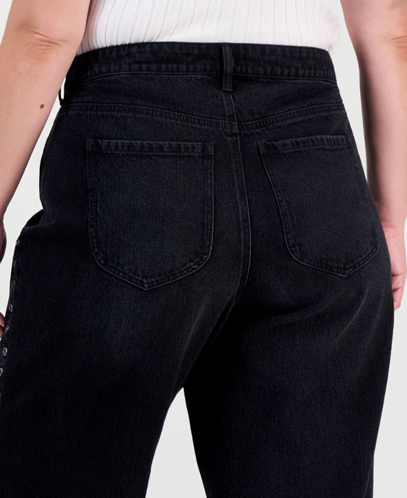 Trendy Plus Size Wide-Leg Jeans