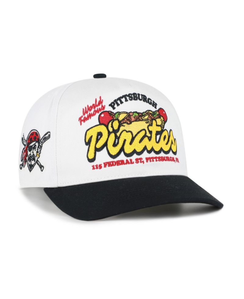 Men's '47 White/Black Pittsburgh Pirates Glizzy Collection Hitch Adjustable Hat