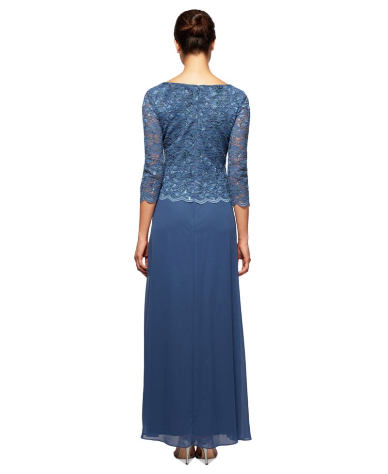 Petite Lace-Bodice Gown