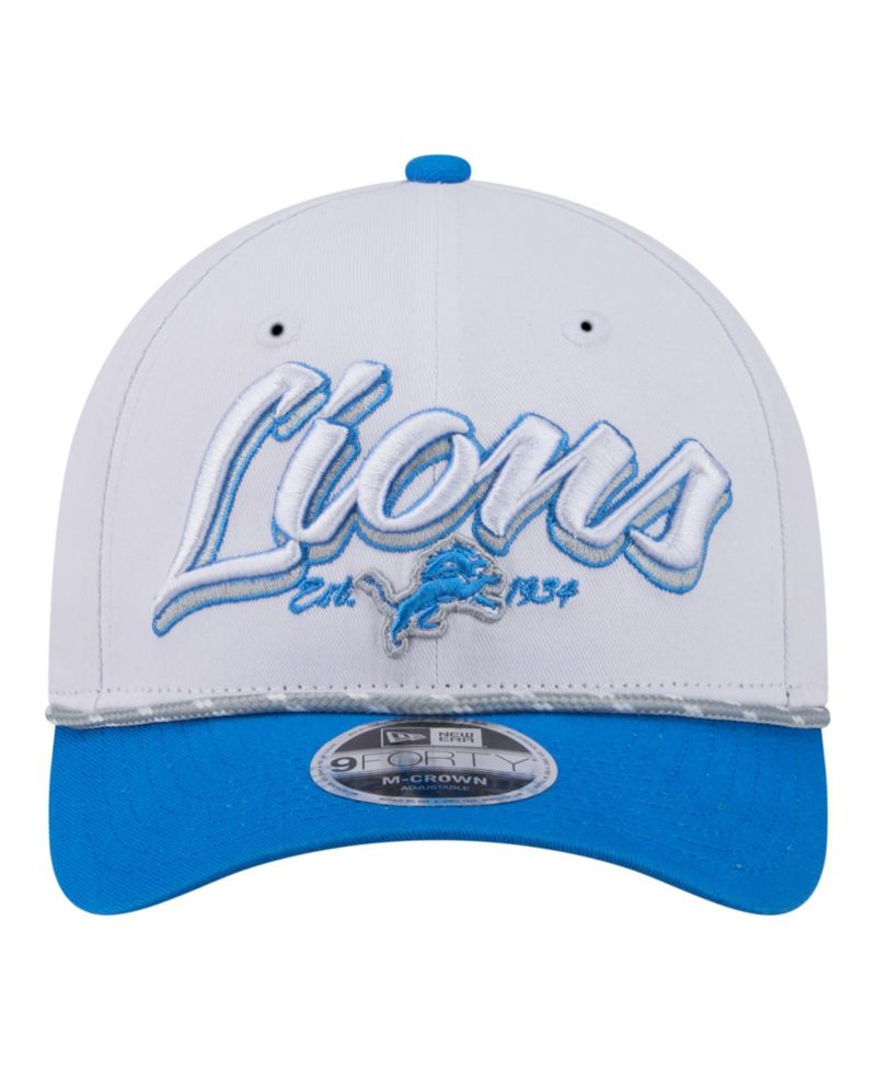 Men's White Detroit Lions Team Loyal A-Frame 9FORTY Adjustable Hat
