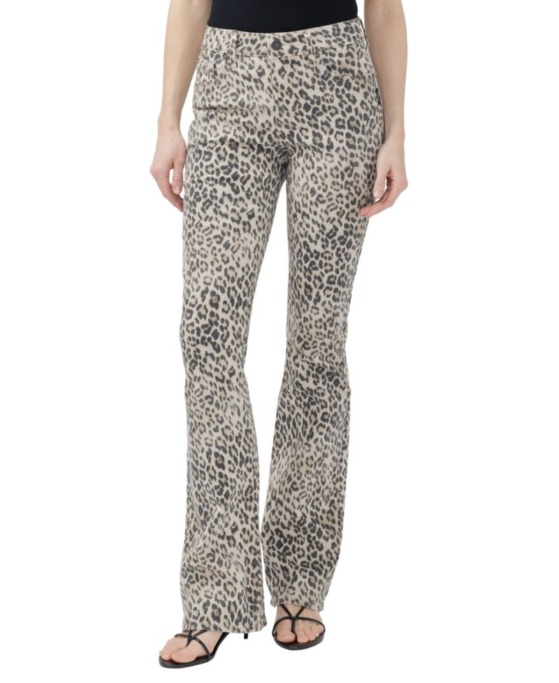 Women's Avery High-Waisted Leopard-Print Denim Jeans