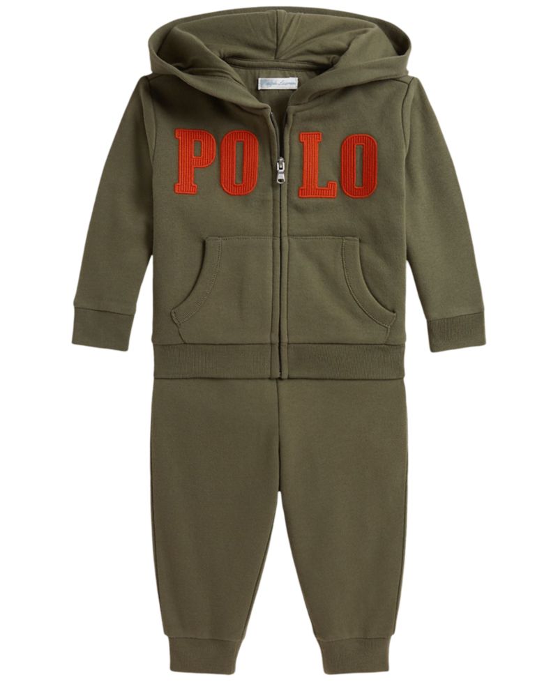 Baby Boys' Logo Fleece Full-Zip Hoodie and Pants, 2-Piece Set
