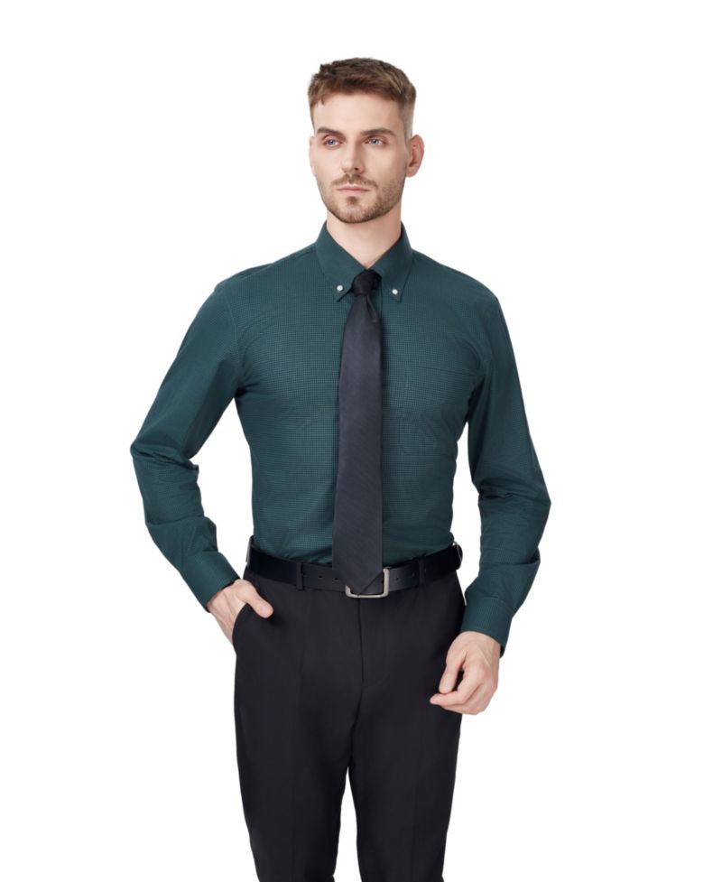 Men's Regular-Fit Gingham Dress Shirt