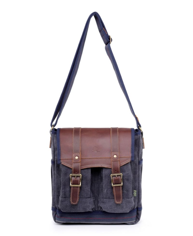 Turtle Ridge 4-Pocket Canvas Crossbody Bag