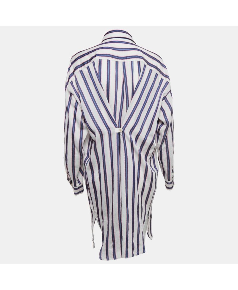 Women's Etoile White/blue Stripe Cotton Blend Seenli Dress