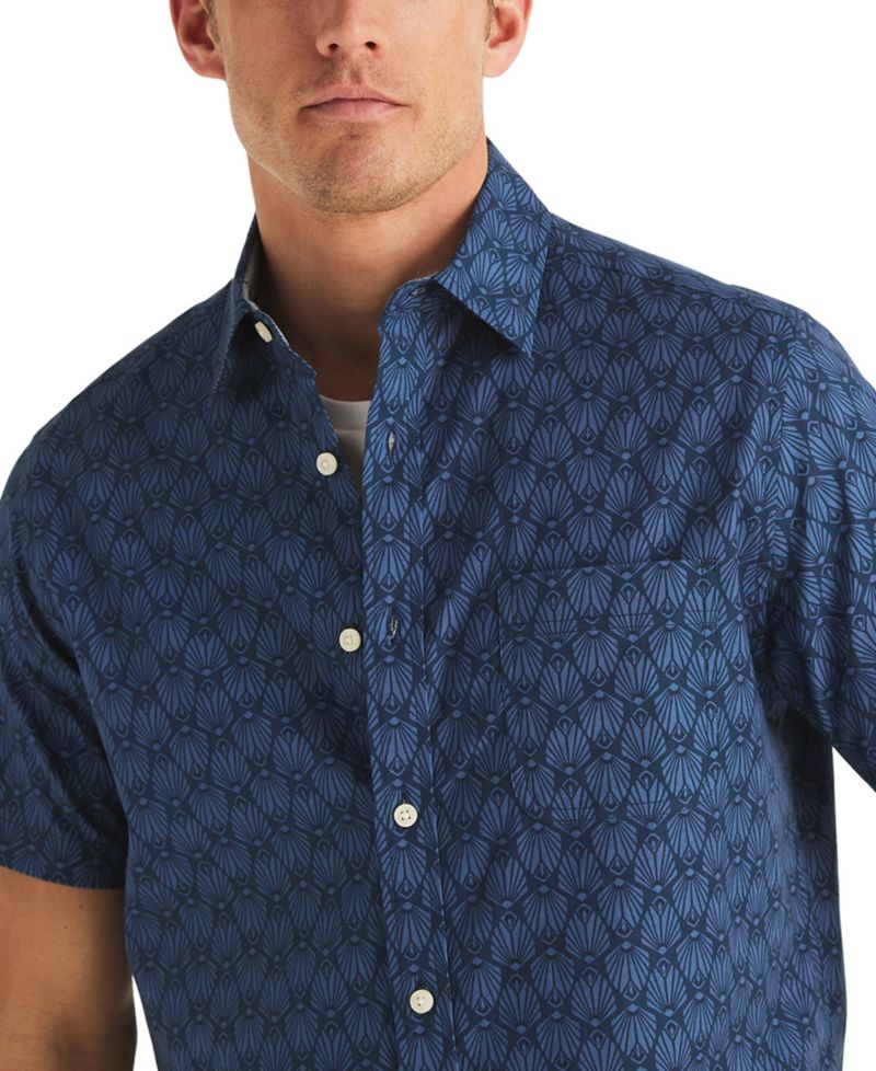 Men's Short-Sleeve Shell Print Shirt