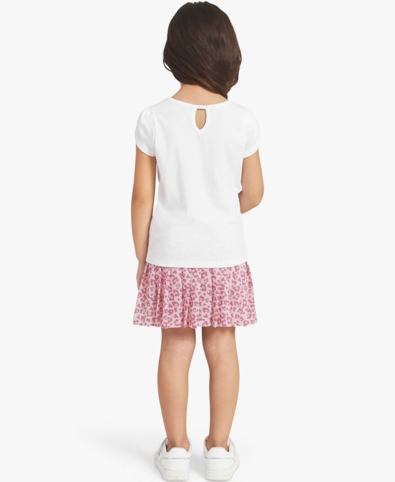 Girls' 4-6X Short-Sleeve T-Shirt and Skort, 2-Piece Set