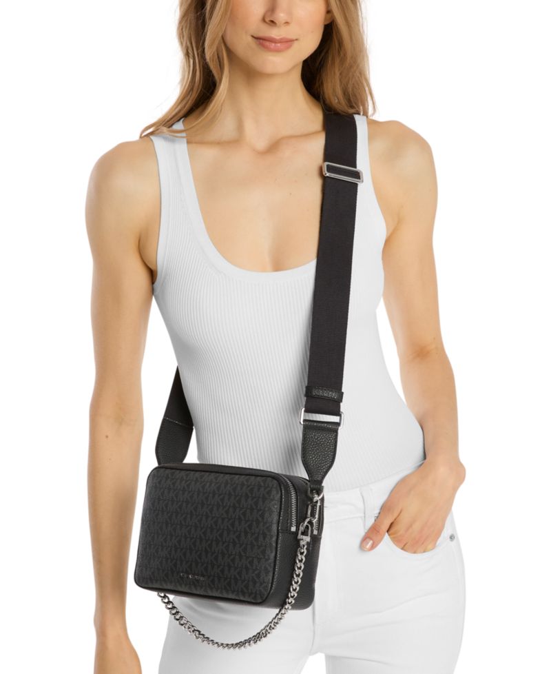 Michael Kors Bryant Medium Double Zip Chain Camera Crossbody Bag