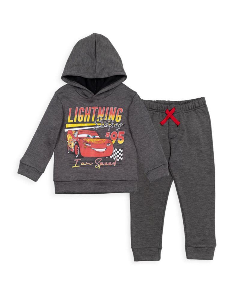 Big Boys (6-12) Lightning McQueen Fleece Pullover Hoodie and Pants Outfit Set