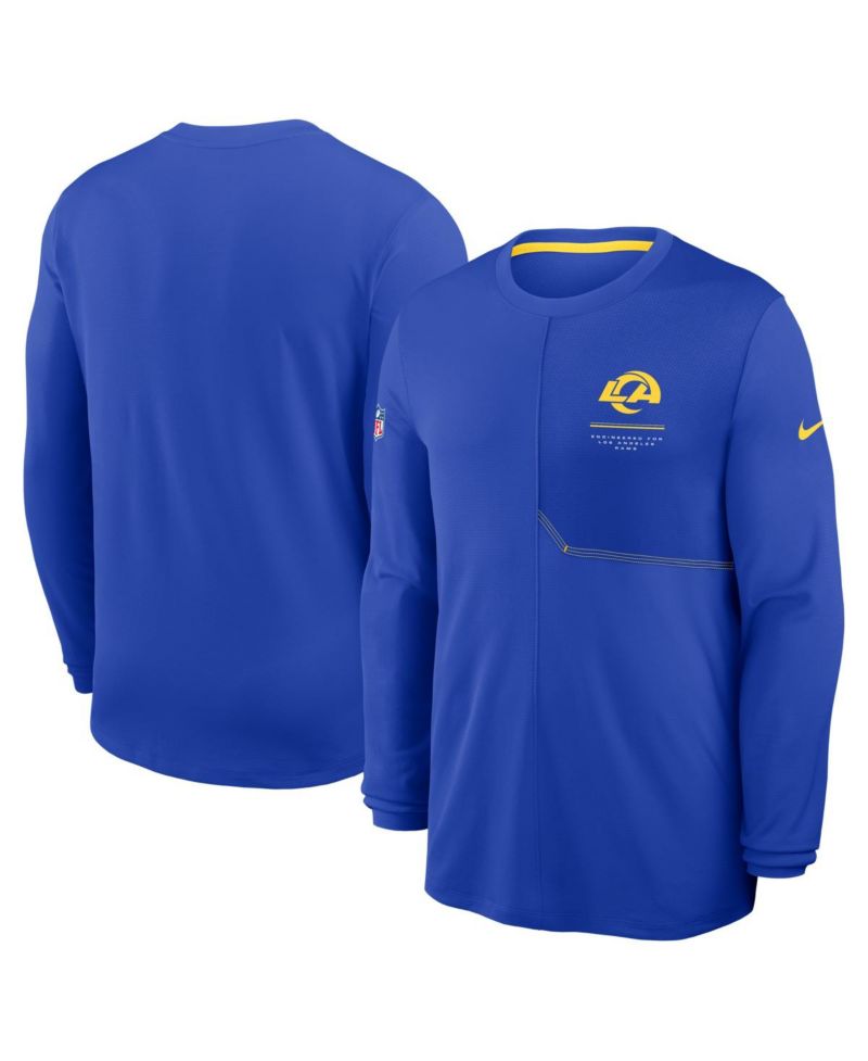 Men's Royal Los Angeles Rams Sideline Coaches UV Dri-FIT Long Sleeve T-Shirt