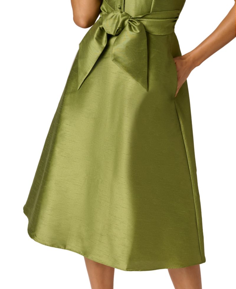 Women's Tie-Front Midi Dress