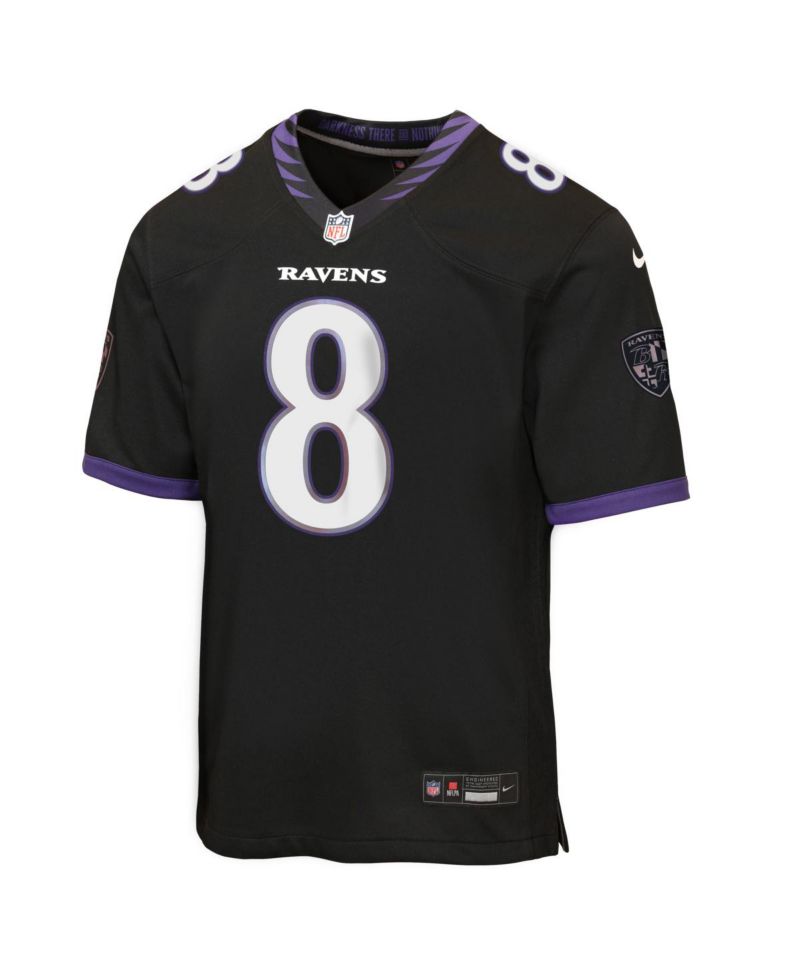 Big Boys and Girls Lamar Jackson Black Baltimore Ravens Alternate Game Jersey