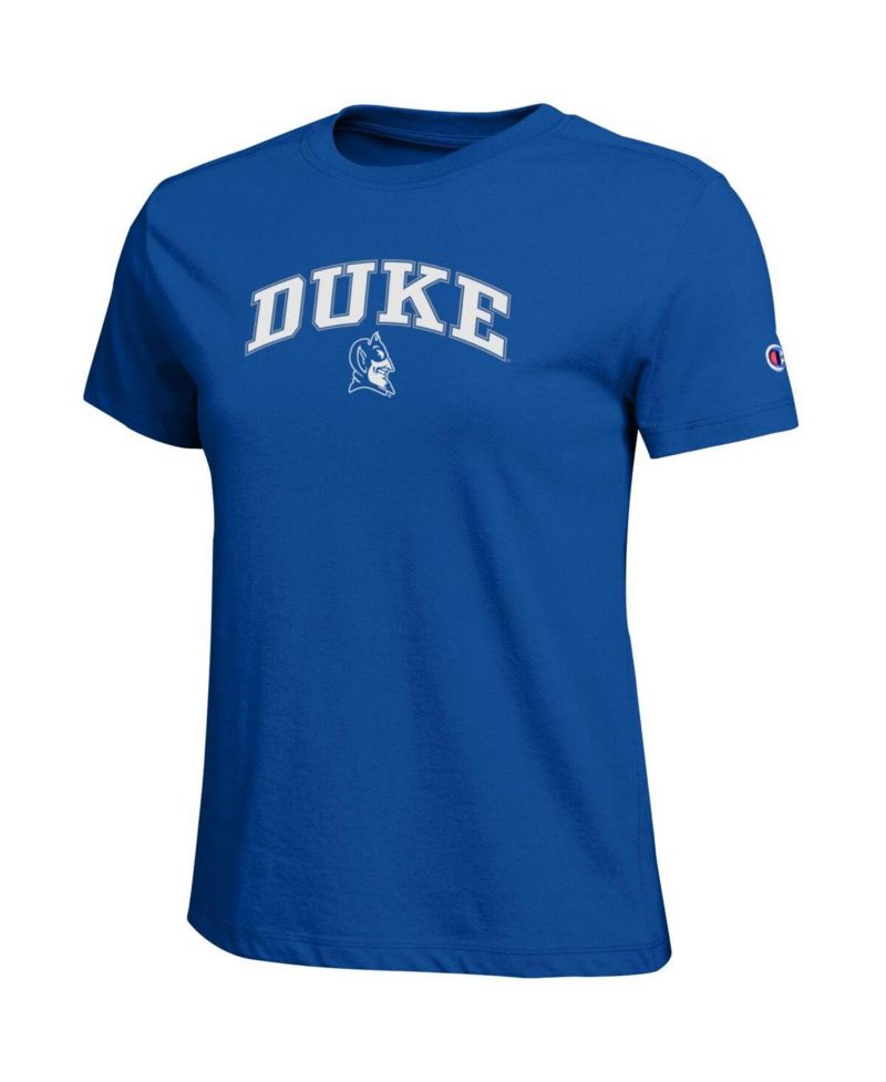 Women's Royal Duke Blue Devils Arched Over Logo T-Shirt