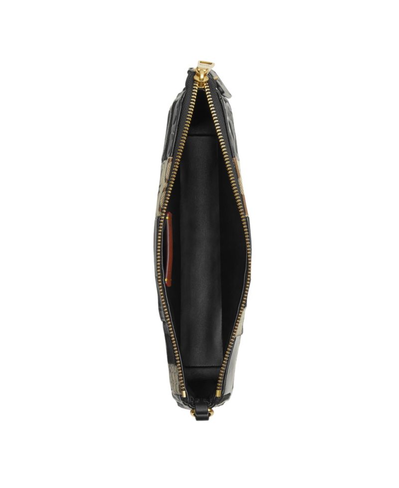 Plaza Medium Patchwork Signature Jacquard Slim Shoulder Bag 25