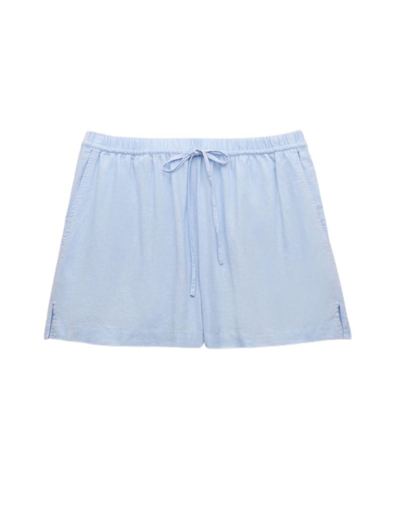 Women's Ernie Gathered Linen Beach Short