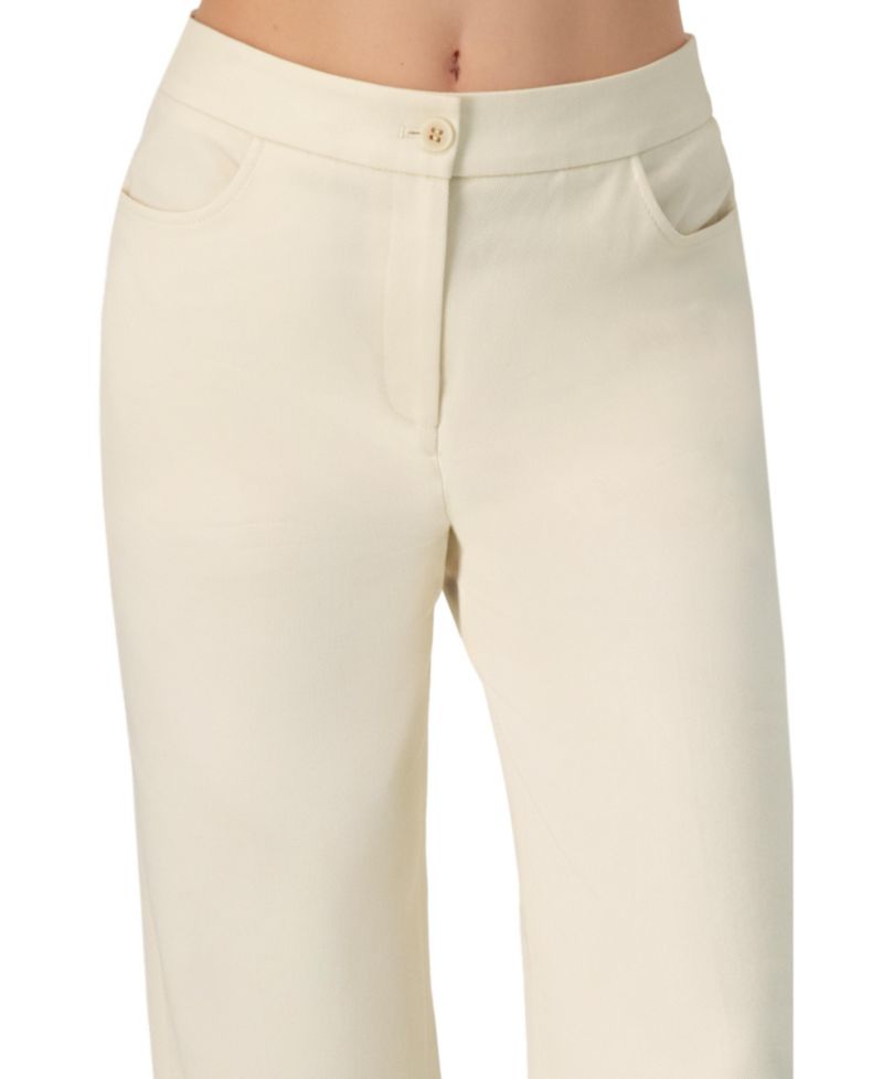 Women's Cotton Wide-Leg Straight Pants