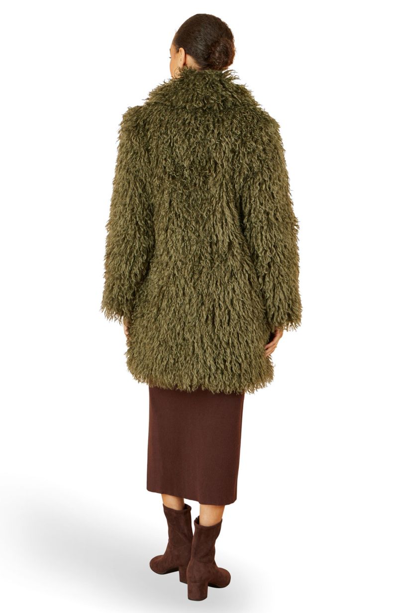 Women's Luxe Long Hair Faux Fur Coat