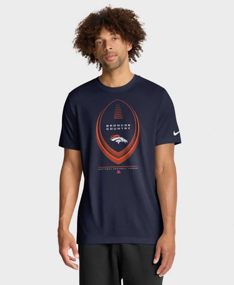 Men's Navy Denver Broncos Big & Tall Legend Icon Dri-FIT T-Shirt