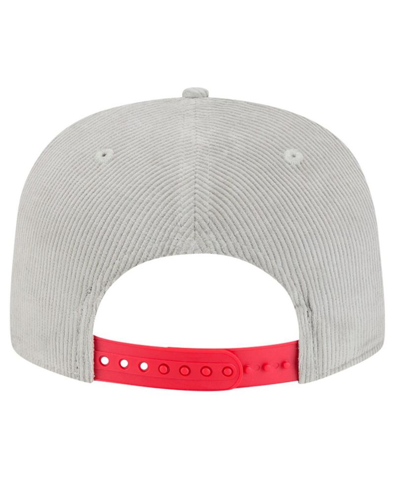 Men's Gray Chicago Cubs Corduroy Golfer Snapback Hat