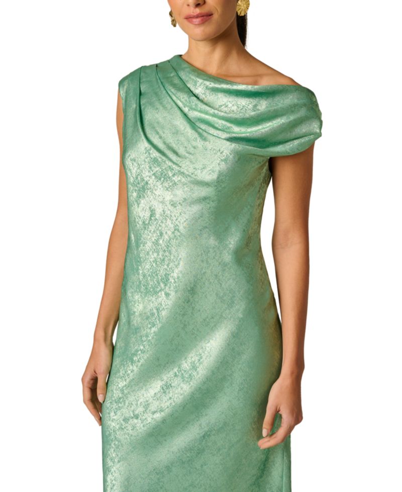 Women's Foiled Off-The-Shoulder Gown