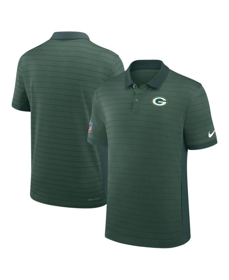 Men's Green Bay Packers Sideline Victory Stripe Performance Polo Shirt