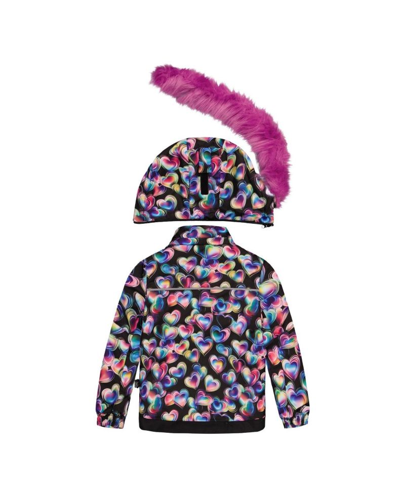 Big Girls (6-14) Two Piece Play Snowsuit Heart Print with Pants