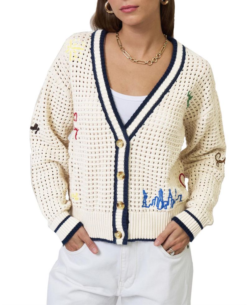 Women's Chelsea Embroidered Cardigan Sweater