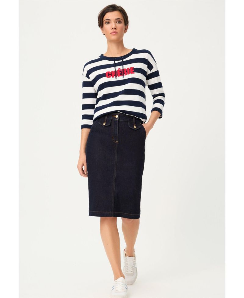 Women's Dark Denim Skirt