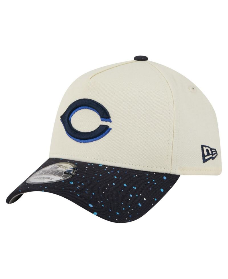 Men's Cream Cincinnati Reds Speckle A-Frame 9FORTY Adjustable Hat